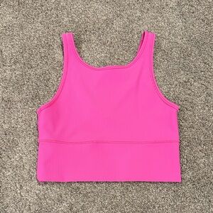 lululemon athletica Power Pivot Ribbed Vibrant Pink Crop Tank Top